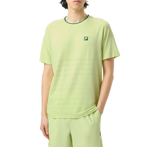 Men`s Center Court Ace Seamless Tennis Crew Shadow Lime and Rainforest Apparel Fila