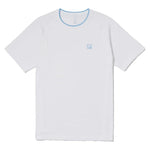 Men`s Center Court Ace Seamless Tennis Crew White and Skipper Blue Apparel Fila