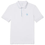 Men`s Center Court Ace Seamless Tennis Polo White and Skipper Blue Apparel Fila