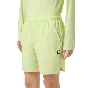 Men`s Center Court Ace Swift Tennis Short Shadow Lime and Rainforest Apparel Fila