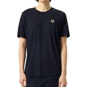 Men`s Cross Court Challenger Mesh Tennis Top Black Apparel Fila