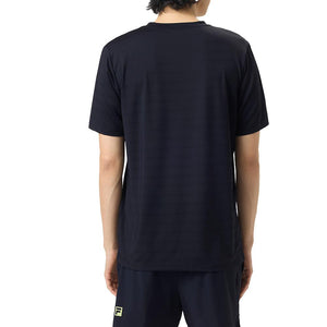 Men`s Cross Court Challenger Mesh Tennis Top Black Apparel Fila
