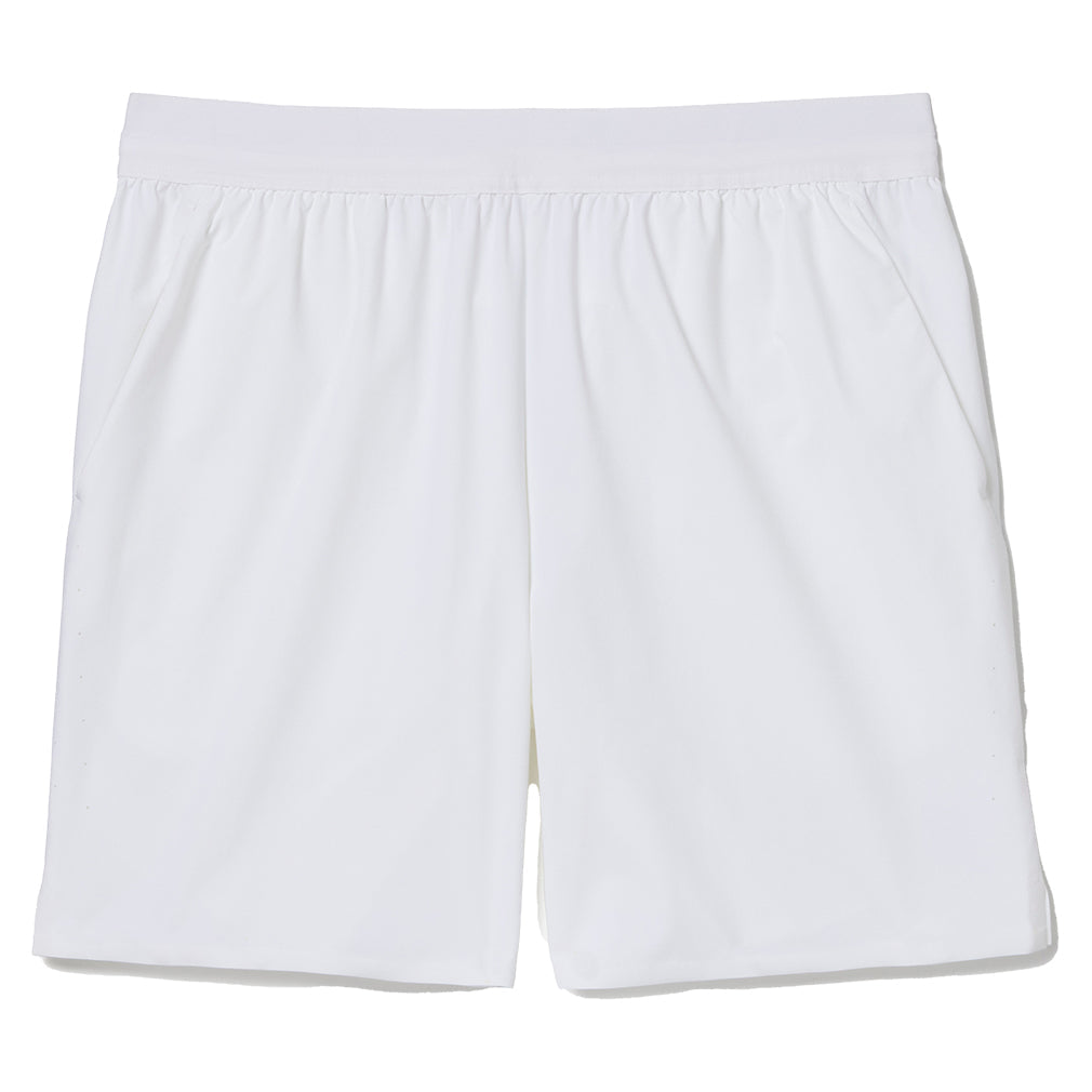 Men`s Cross Court Challenger 5 Inch Tennis Short White Apparel Fila