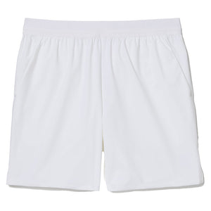 Men`s Cross Court Challenger 5 Inch Tennis Short White Apparel Fila