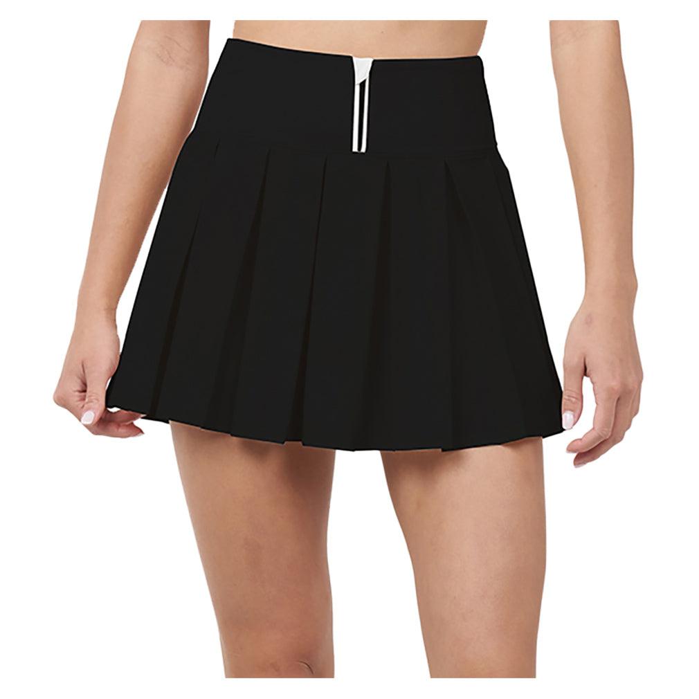 Women`s Endure Piped Pleated Tennis Skort Black Apparel Thrive Societe