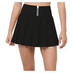 Women`s Endure Piped Pleated Tennis Skort Black Apparel Thrive Societe