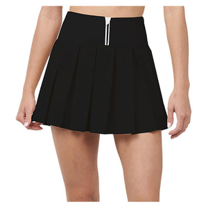 Women`s Endure Piped Pleated Tennis Skort Black Apparel Thrive Societe