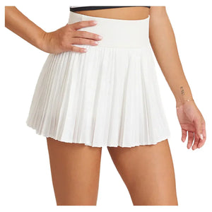 Women`s 14.5 inch Pleated Tennis Skort White Apparel Thrive Societe
