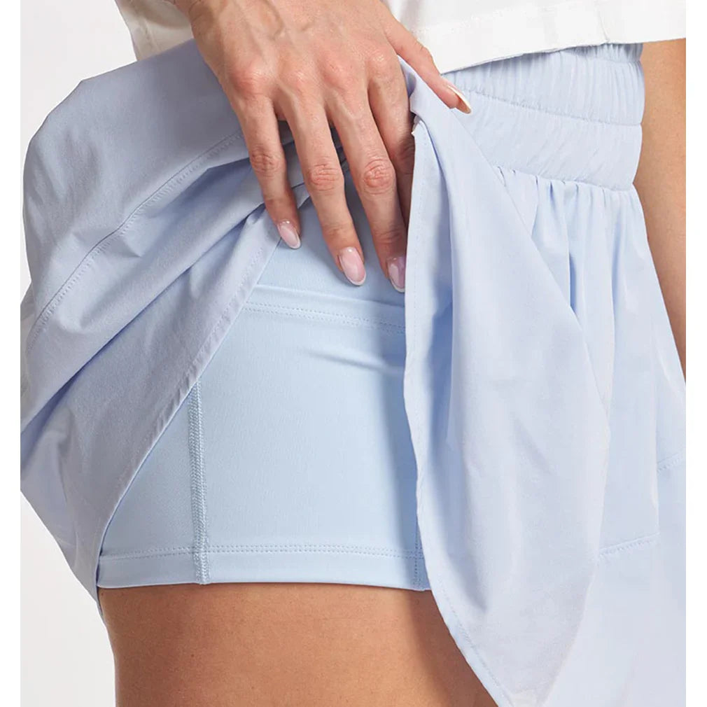 Women`s Smocked Waist Tiered Tennis Skort Apparel Thrive Societe