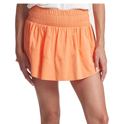 Women`s Smocked Waist Tiered Tennis Skort Apparel Thrive Societe