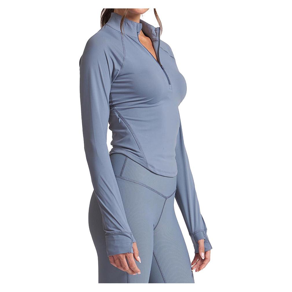 Women`s Zip Performance Long Sleeve Tennis Top Apparel Thrive Societe