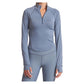Women`s Zip Performance Long Sleeve Tennis Top Apparel Thrive Societe
