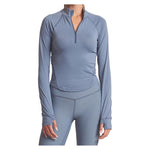 Women`s Zip Performance Long Sleeve Tennis Top Apparel Thrive Societe
