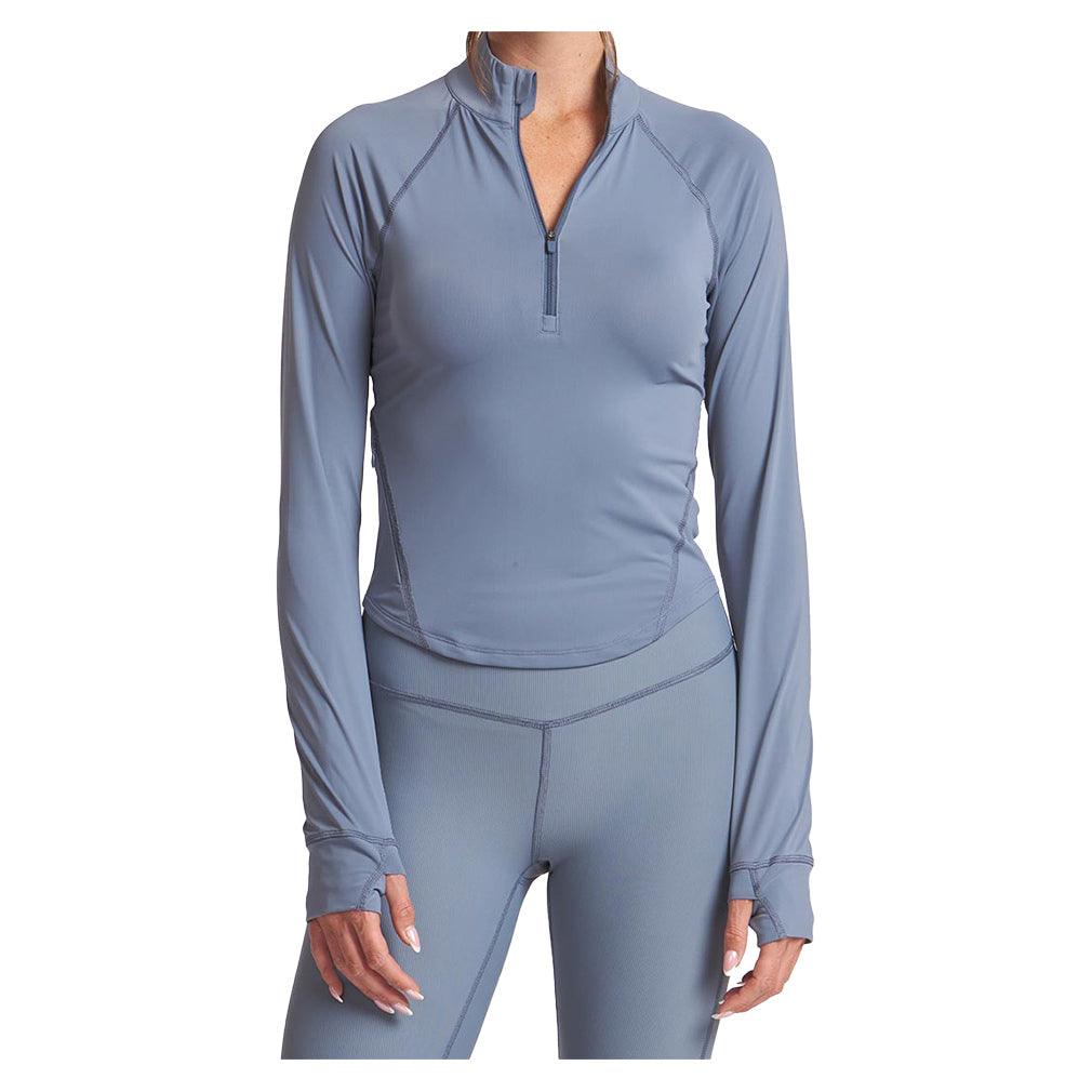 Women`s Zip Performance Long Sleeve Tennis Top Apparel Thrive Societe