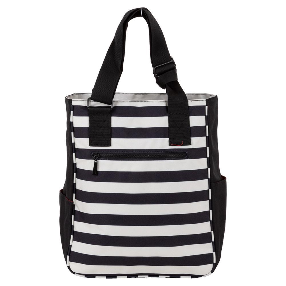Women's Tennis Tote Stripes Black and Coconut Bags Maggiemather