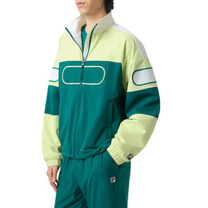 Unisex Center Court Ace Podium Tennis Jacket Rainforest and Shadow Lime Apparel Fila
