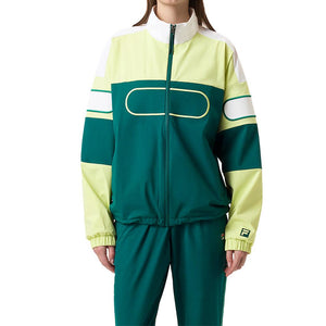 Unisex Center Court Ace Podium Tennis Jacket Rainforest and Shadow Lime Apparel Fila