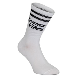 Tennis Vibes Socks White and Black Socks Runway Athletics