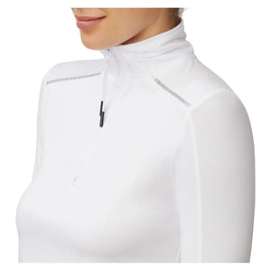 Women`s 1/4 Zip Long Sleeve Pickleball Top White Apparel Fila