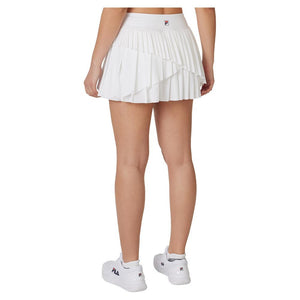 Women's Asymmetrical Pleated Tennis Skort White Apparel Fila