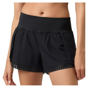 Women`s Double Layer Tennis Short Black Apparel Fila