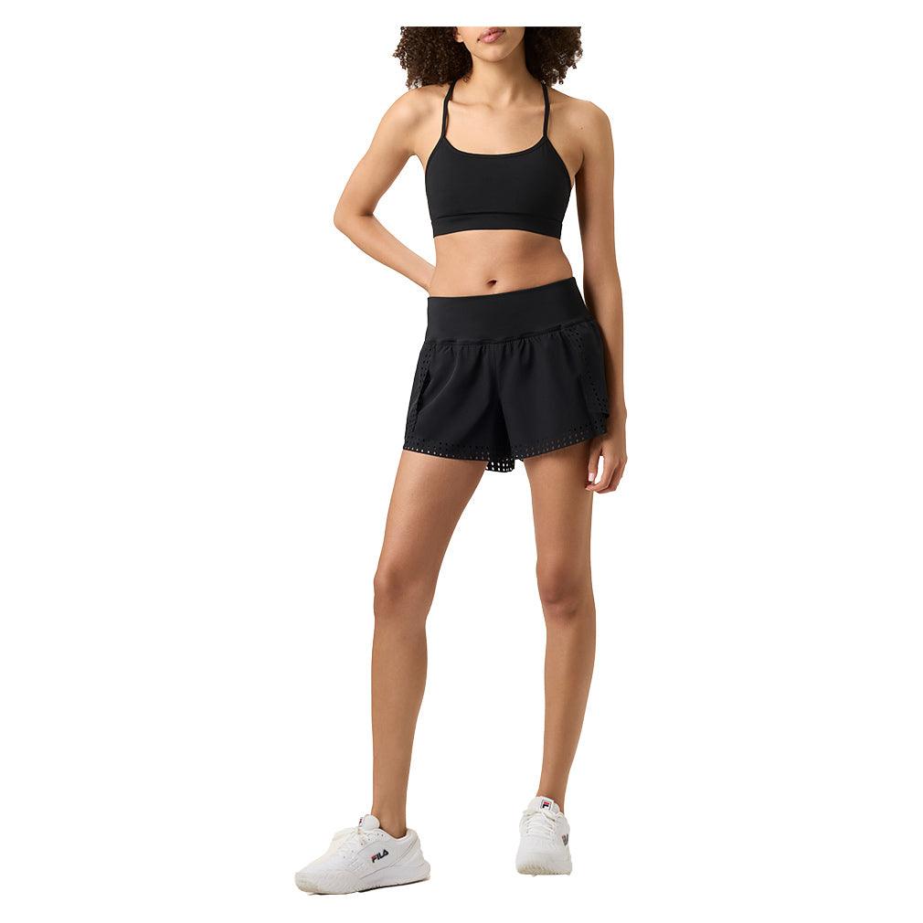Women`s Double Layer Tennis Short Black Apparel Fila