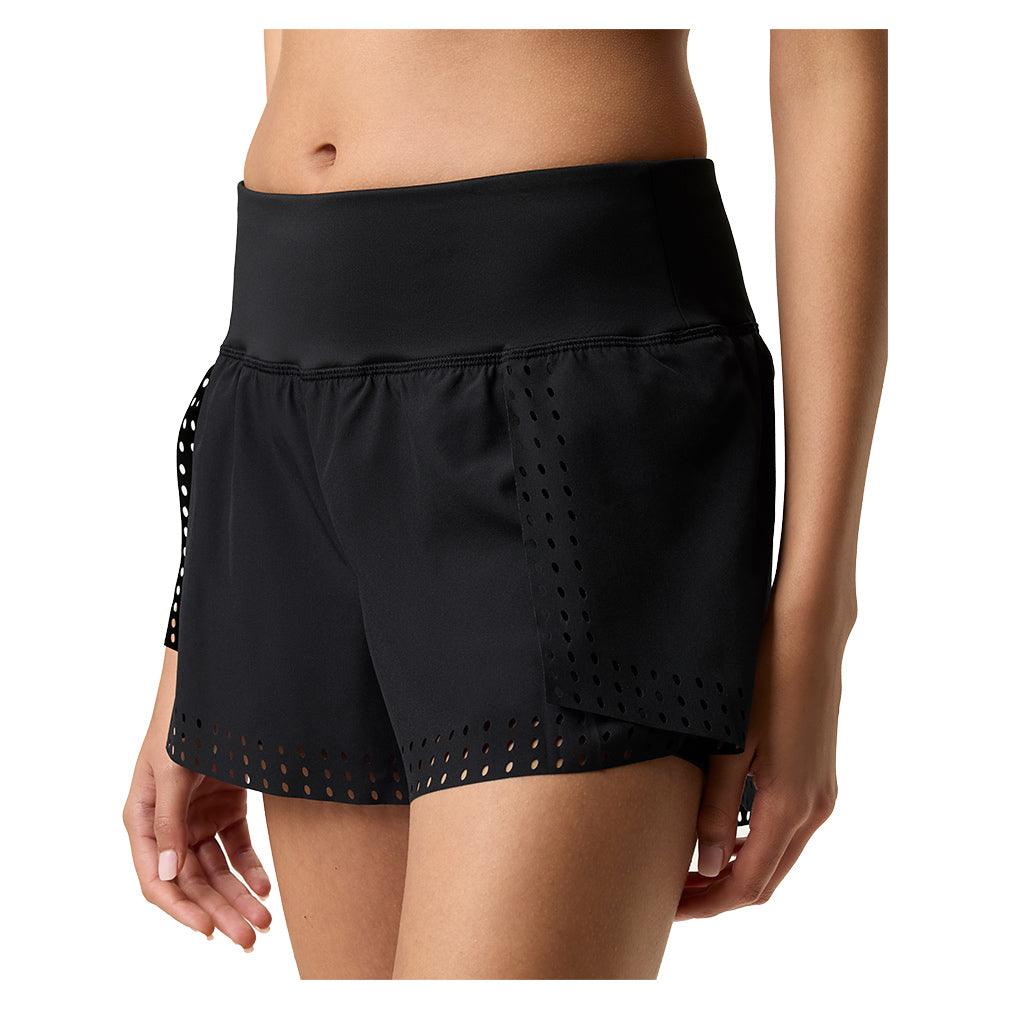 Women`s Double Layer Tennis Short Black Apparel Fila