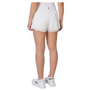 Women's Double Layer Tennis Short White Apparel Fila
