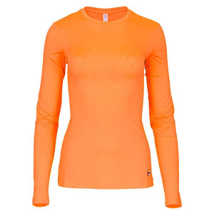 Women's Long Sleeve UV Blocker Pickleball Top Sweet Mandarin Apparel Fila