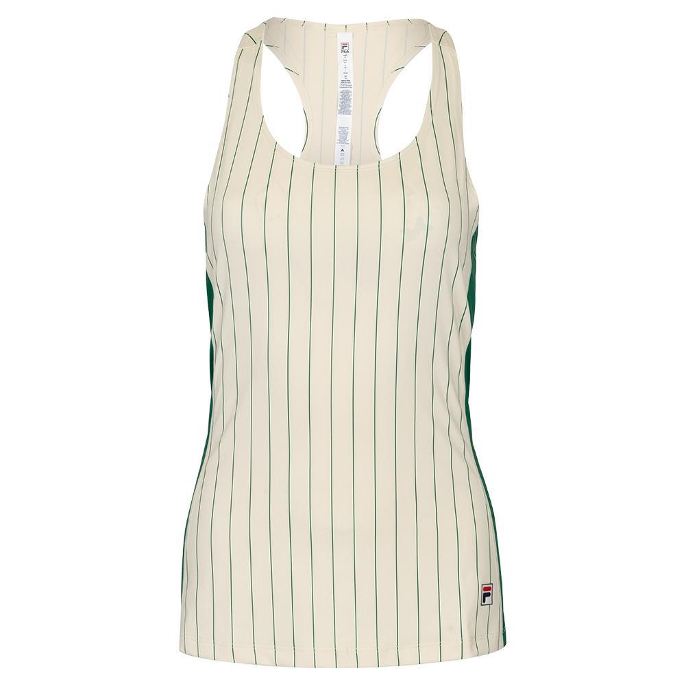 Womens Performance Iconic Racerback Tennis Tank Green Jacket and Angora Apparel Fila