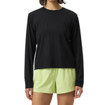 Women`s Solid Core Long Sleeve Tennis Top Black Apparel Fila