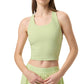 Women`s Cross Court Long Line Tennis Bra Top Shadow Lime Apparel Fila