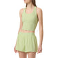 Women`s Cross Court Long Line Tennis Bra Top Shadow Lime Apparel Fila