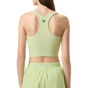 Women`s Cross Court Long Line Tennis Bra Top Shadow Lime Apparel Fila