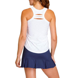 Women's Mia Racerback Tennis Tank Crystal Jacquard Apparel Tail