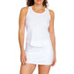 Women's Mia Racerback Tennis Tank Crystal Jacquard Apparel Tail