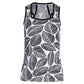 Women's Rumary Tennis Tank Botanical Leaves Apparel Tail