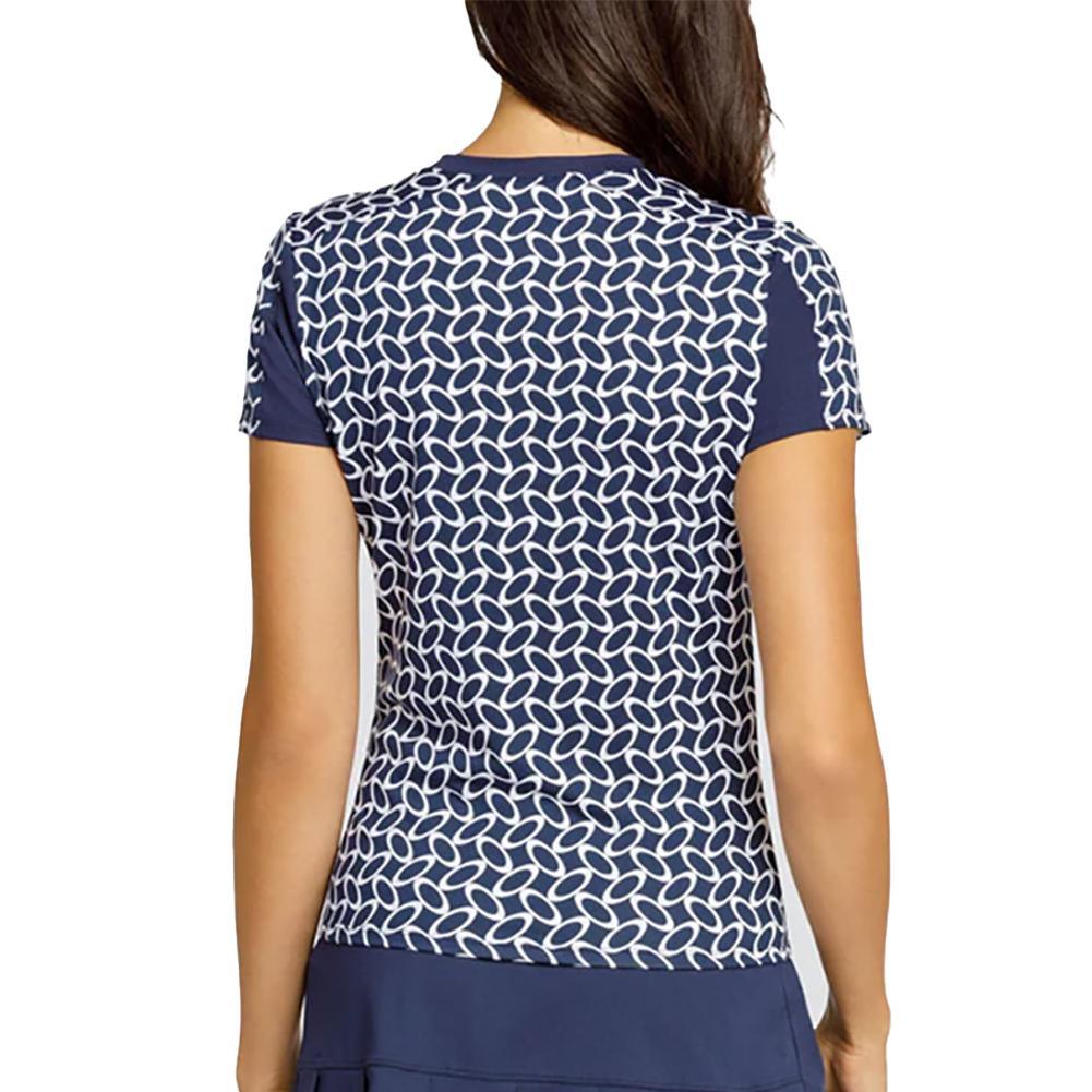 Women's Ketra Short Sleeve Tennis Top Oval Geo Apparel Tail