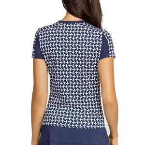 Women's Ketra Short Sleeve Tennis Top Oval Geo Apparel Tail