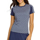 Women's Ketra Short Sleeve Tennis Top Oval Geo Apparel Tail