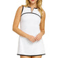 Women`s Steffi Zip Front Tennis Dress Chalk Apparel Tail