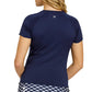 Women`s Tella Short Sleeve Tennis Top Navy Blue Apparel Tail