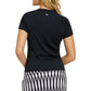 Women`s Tella Short Sleeve Tennis Top Onyx Apparel Tail