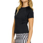 Women`s Tella Short Sleeve Tennis Top Onyx Apparel Tail