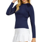 Women`s Legend Long Sleeve Tennis Raglan Navy Blue Apparel Tail