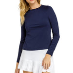 Women`s Legend Long Sleeve Tennis Raglan Navy Blue Apparel Tail