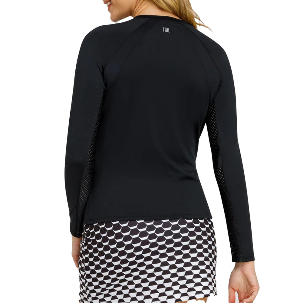 Women`s Legend Long Sleeve Tennis Raglan Onyx Apparel Tail