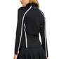 Women`s Samaris Mock Neck Tennis Jacket Onyx Apparel Tail