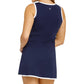 Women`s Steffi Zip Front Tennis Dress Navy Blue Apparel Tail