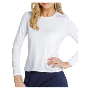 Women`s Gastonia Long Sleeve Tennis Top Chalk Apparel Tail